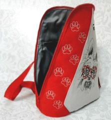 Discover the Charm of the Little Terrier Embroidered Backpack