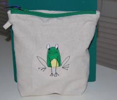 Add a Touch of Whimsy with the Funny Frog Embroidered Handbag