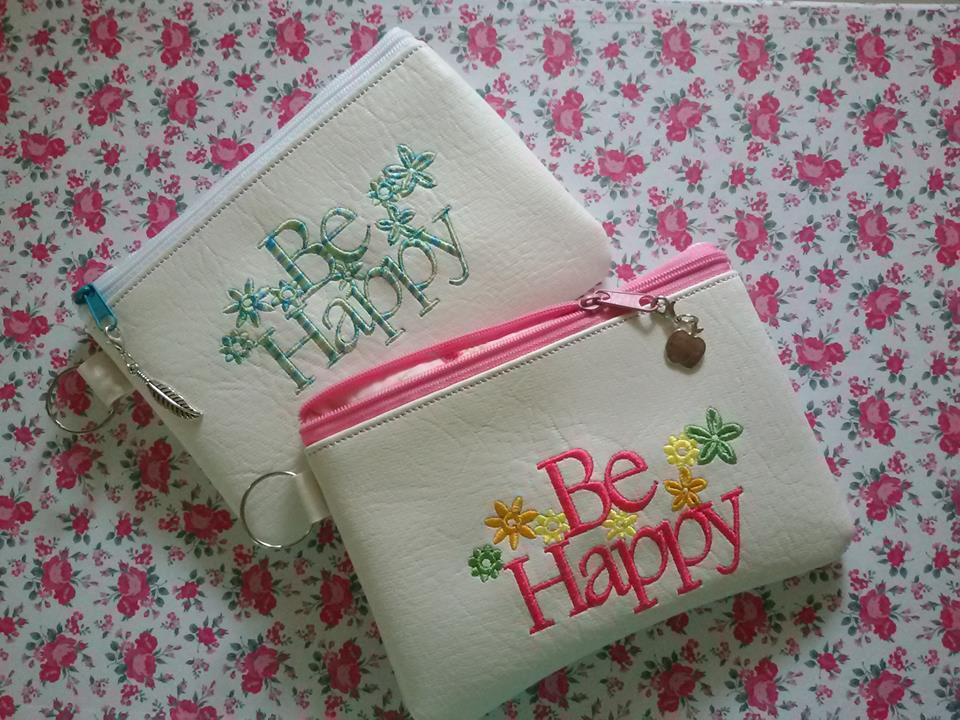 Be Happy: A Vibrant and Uplifting Embroidered Bag to Brighten Your Day