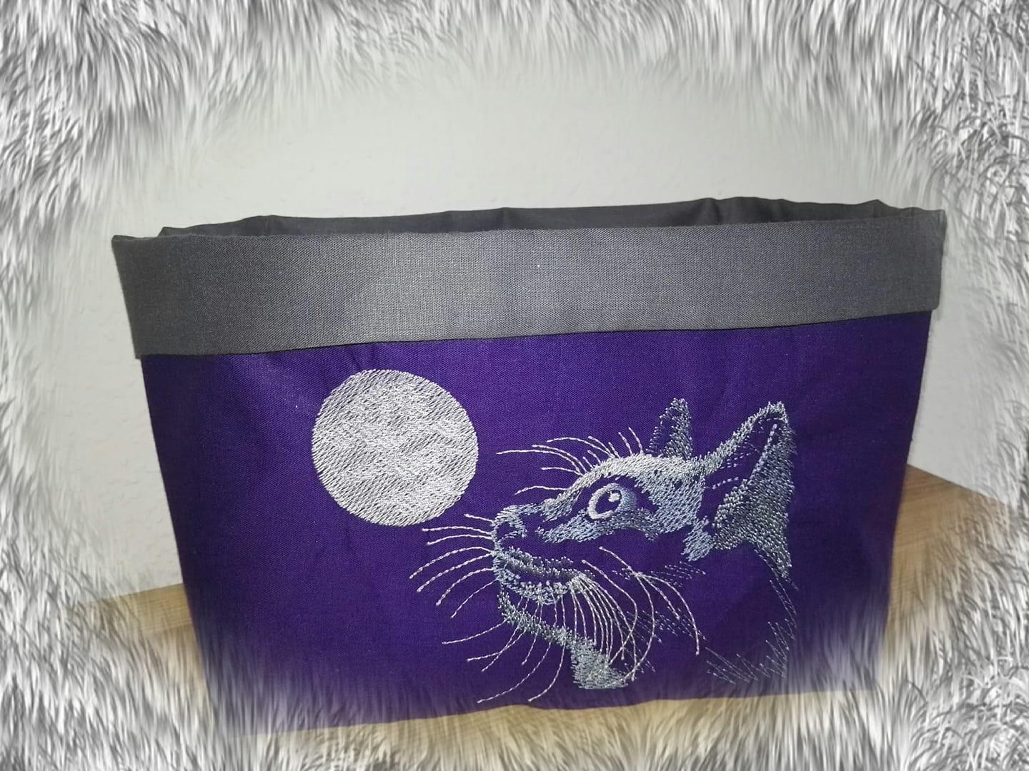 Box with Cat looks sky free embroidery design