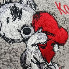 Teddy bear with heart embroidery design