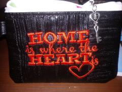 Home is Here: A Heartfelt Embroidered Handbag That Celebrates the Love of Home