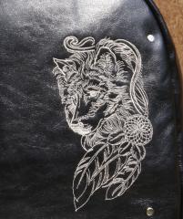 Wolf spirit embroidery design