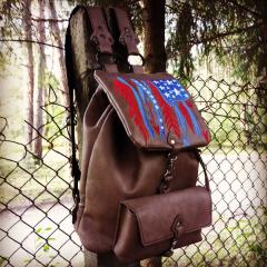 Style with Backpack and Gorgeous Native American Embroidery design