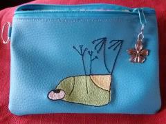 Spark Joy with the Frog Embroidery Design Handbag