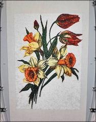 Daffodil photo stitch free embroidery design