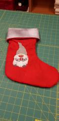 Embroidered Christmas sock with Dwarf design