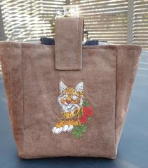 Get Wild with Hottest Bag of Season Featuring Lynx Embroidery Design