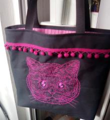 Unleash Your Style with Mosaic Cat Embroidery Design Trend on Bags