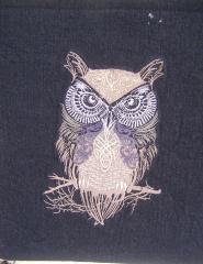 Tribal owl embroidered design