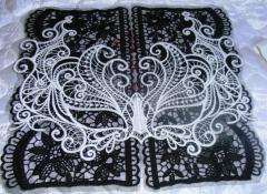 Mask lace embroidery design