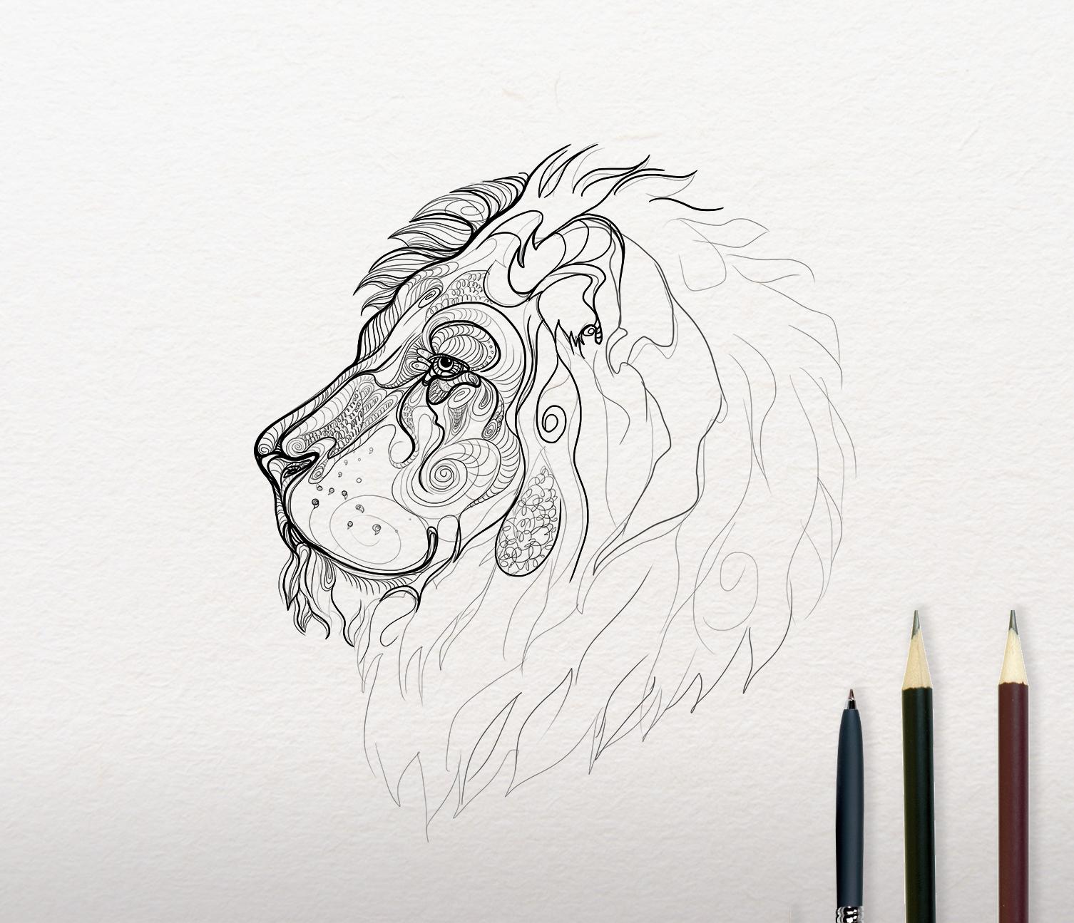 Sketch of Lion design