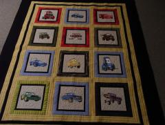 Quilt with Disney Cars embroidery