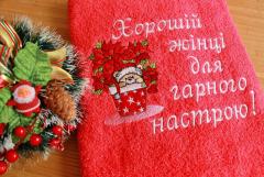 Christmas machine embroidery designs on terry towel