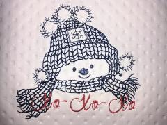 Merry snowman free embroidery design
