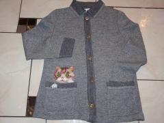 Embroidered cardigan with Kitty free design