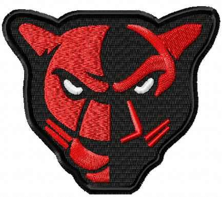 Petal Panther logo machine embroidery design