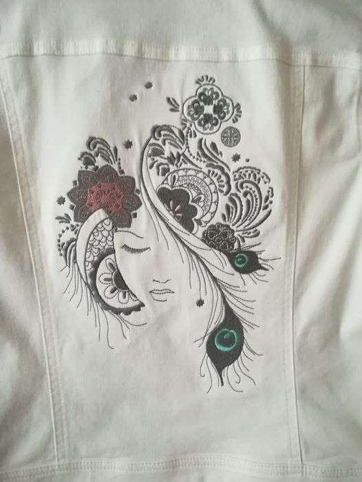 Embroidered jacket with Firebird design