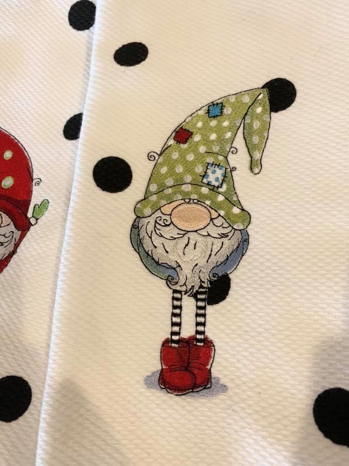 Gnome in polka dot cap design