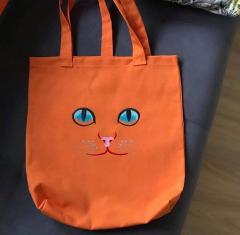 Bag with Cat Muzzle Embroidery Design Purr-fect Accessory Cat Lovers