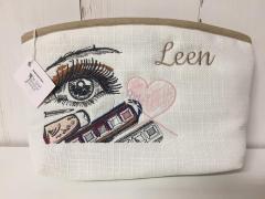 Accessorize Beauty: Eye Embroidery Design Cosmetics Bag Elevate Style