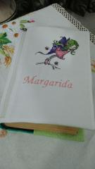 Book cover with embroidered fairy