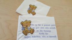 Embroidered greeting card Teddy bear