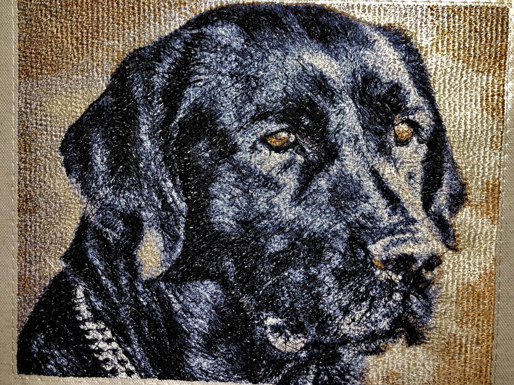 Embroidered dog free design