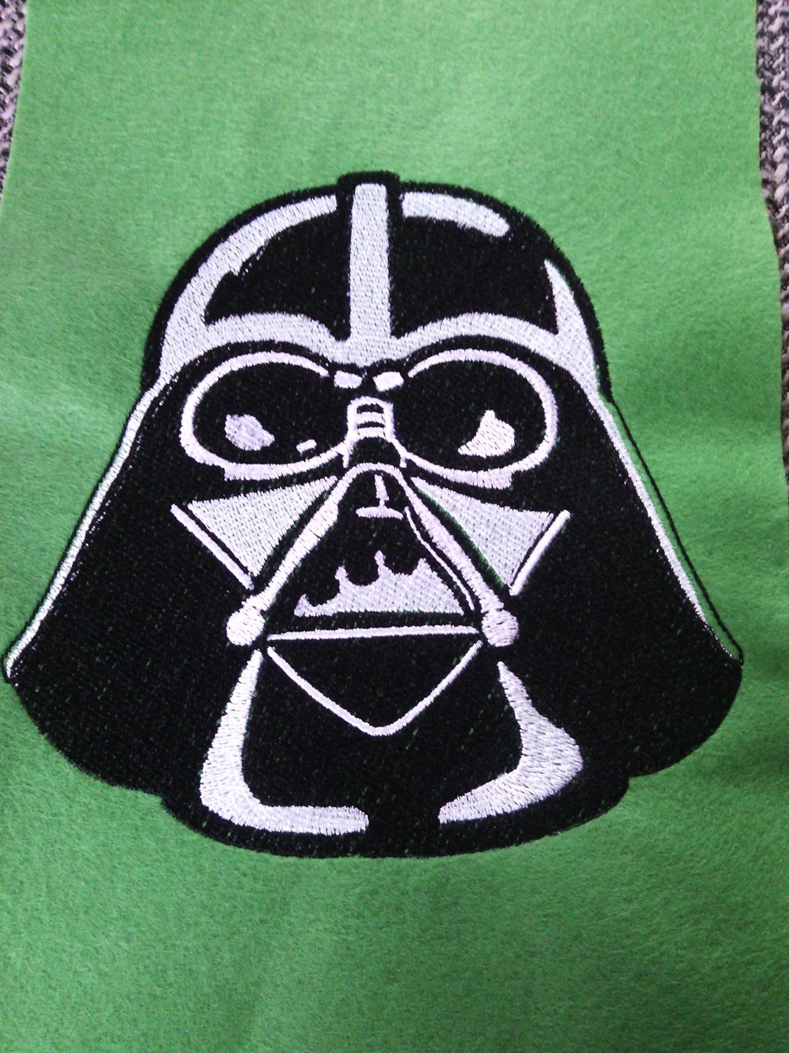 Darth Vader embroidery design