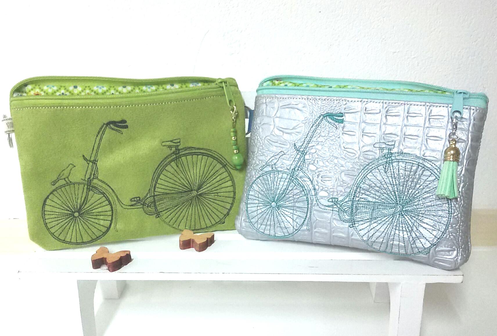 Tech Cases with Bike Embroidery Designs for Fashionable Cyclist