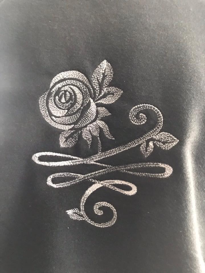 Steel rose free embroidery design