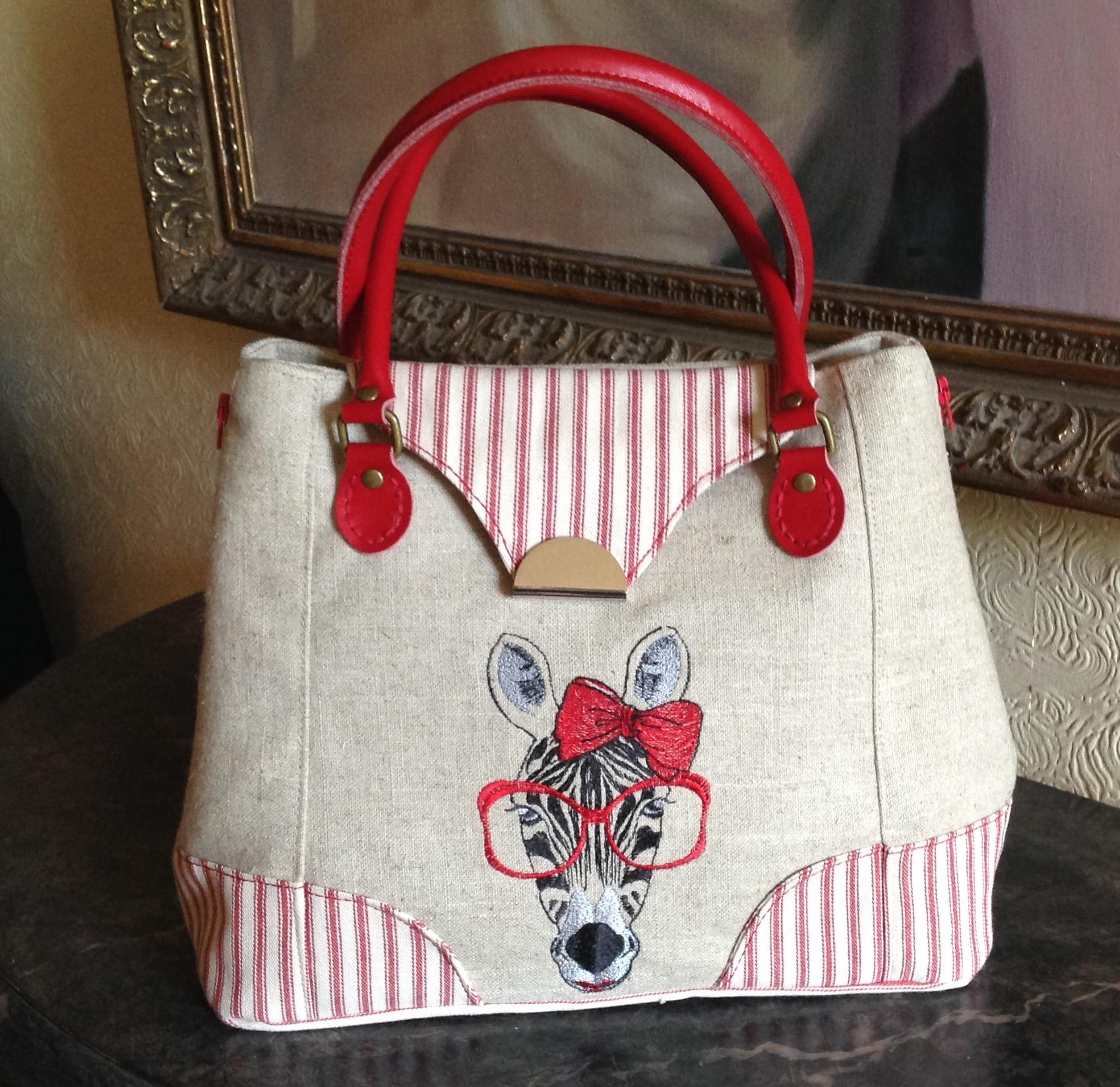 Embroidered bag with Zebra free design - Showcase with free embroidery ...