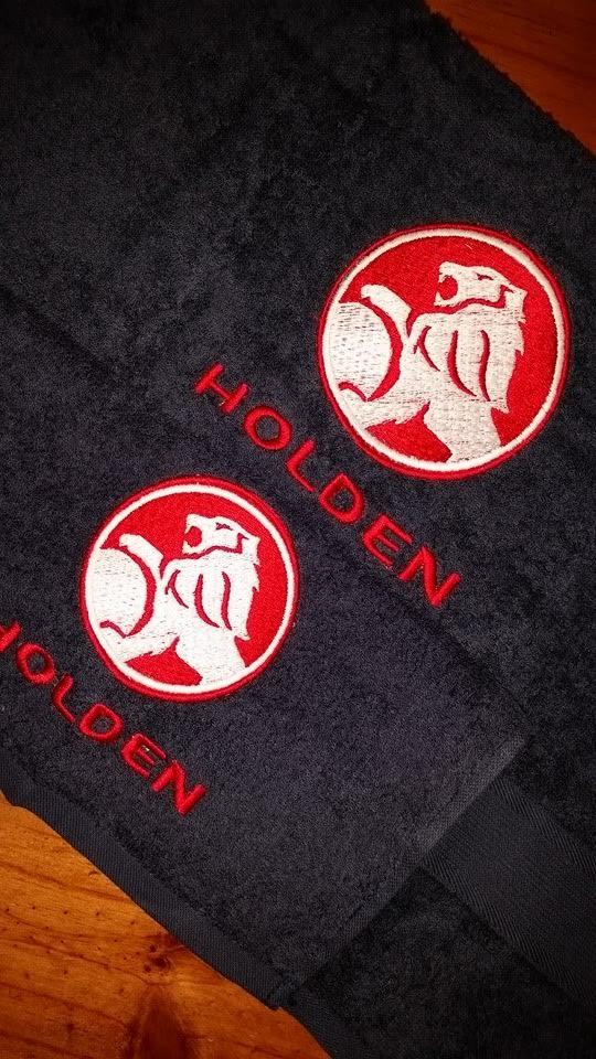 Set of towels with holden logo