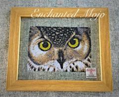 Framed Owl's look free embroidery design