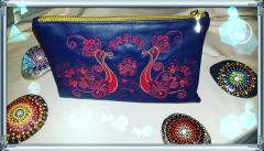 Luxurious Handbag with Striking Firebirds Free Embroidery Design