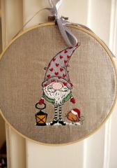 Embroidered decor with Gnome design