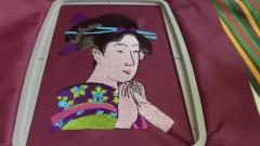 In hoop geisha free machine embroidery design