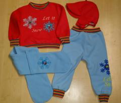 Winter warm clothes with Snowflake embroidery design