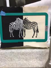 Two zebras free embroidery design