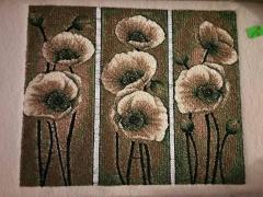 Anemones embroidered with free design