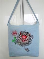 Humor: Bags with Entertaining and Free Creature Embroidery Design