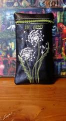 Embroidered My weed pouch pipe case with Dandelions free design