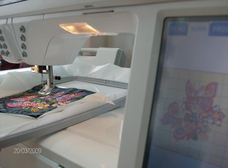 Embroidery machine stitching design 