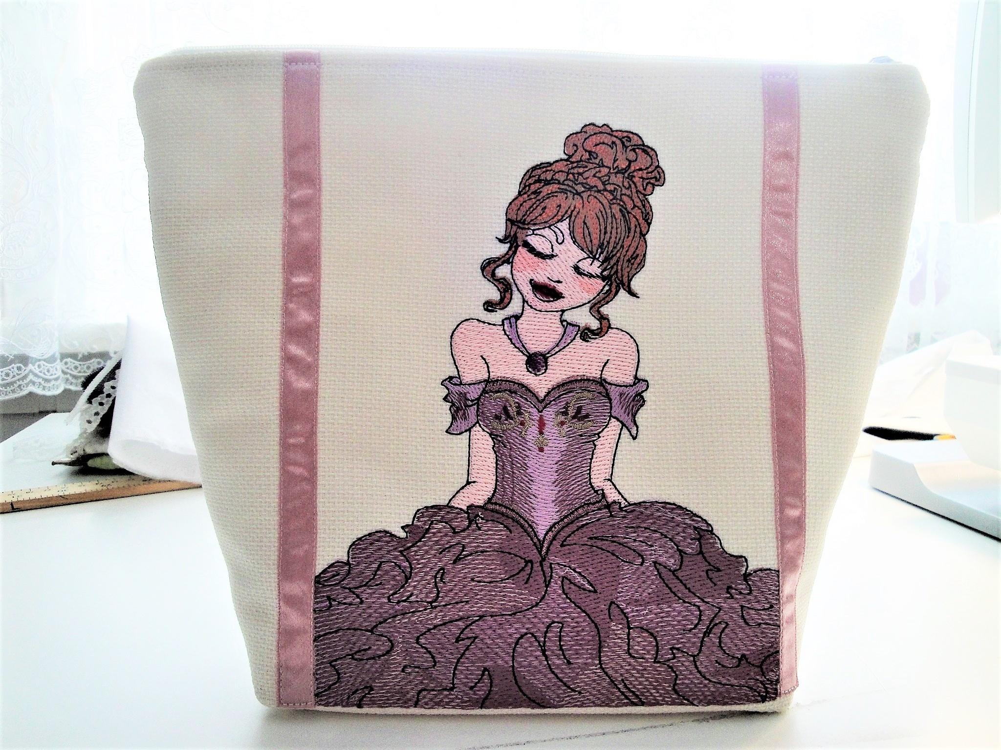 Regal Touch: Create Stunning Princess Embroidery Design for Bag