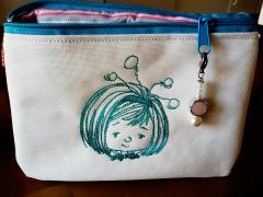 Handbag with Magical Girl Fairy Costume Machine Embroidery Design