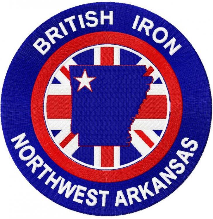 British Iron Northwest Arkansas logo embroidery design