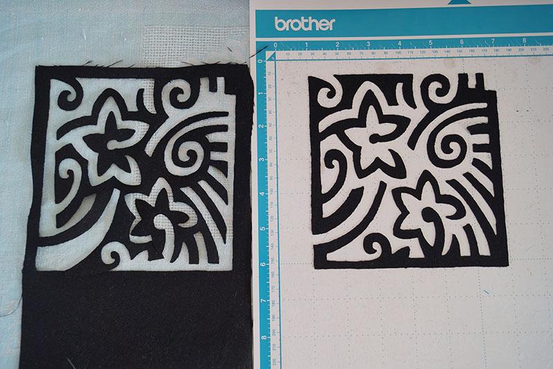 Aplique Black cutout for applique