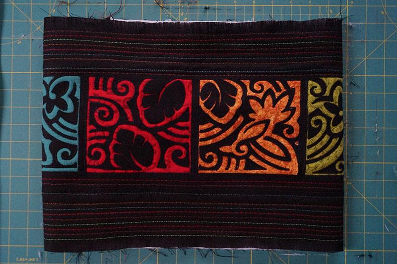 Right side of the bag Part of the Hawaiian bag