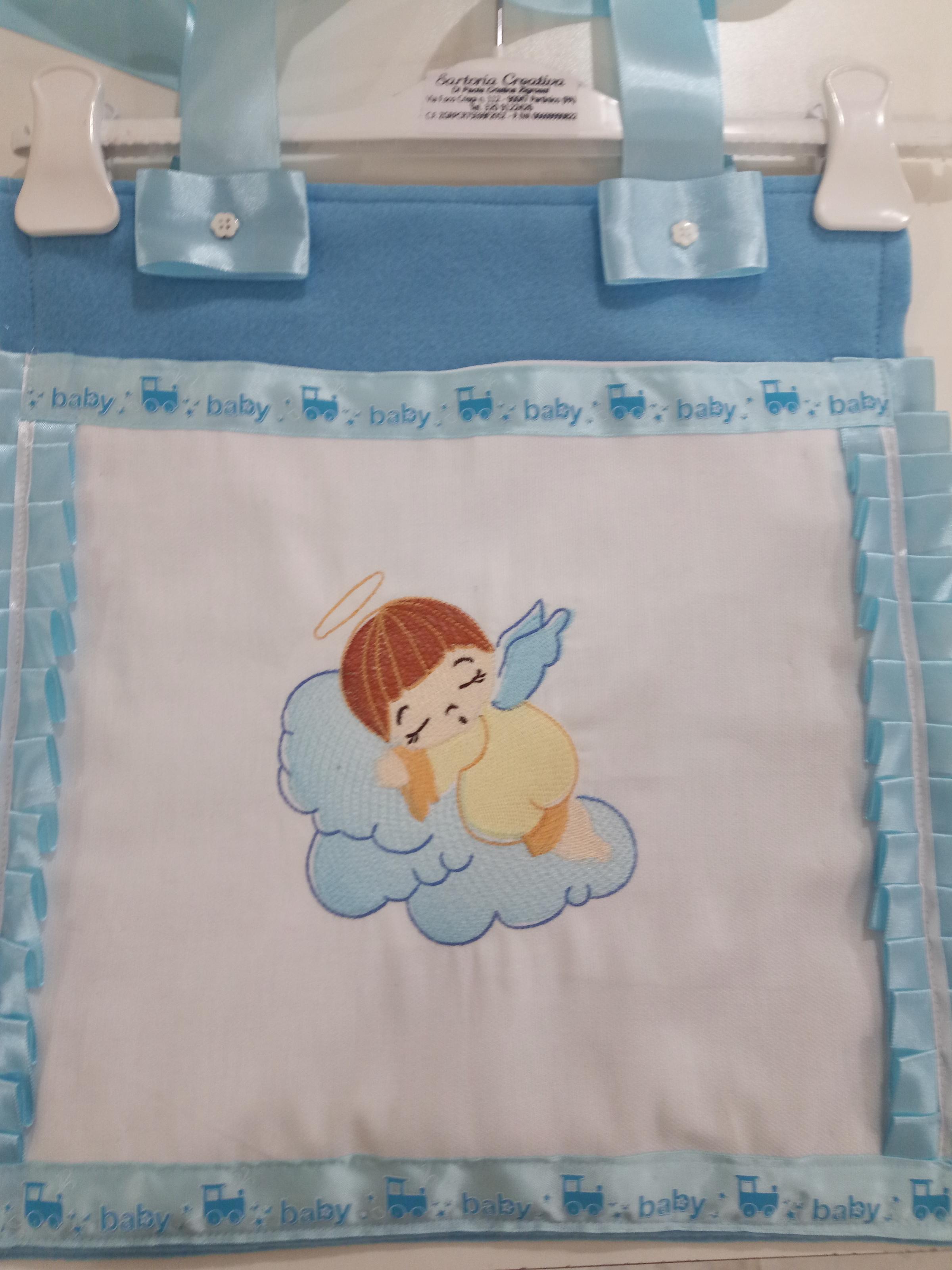 Embroidered bumper with Sleeping angel design