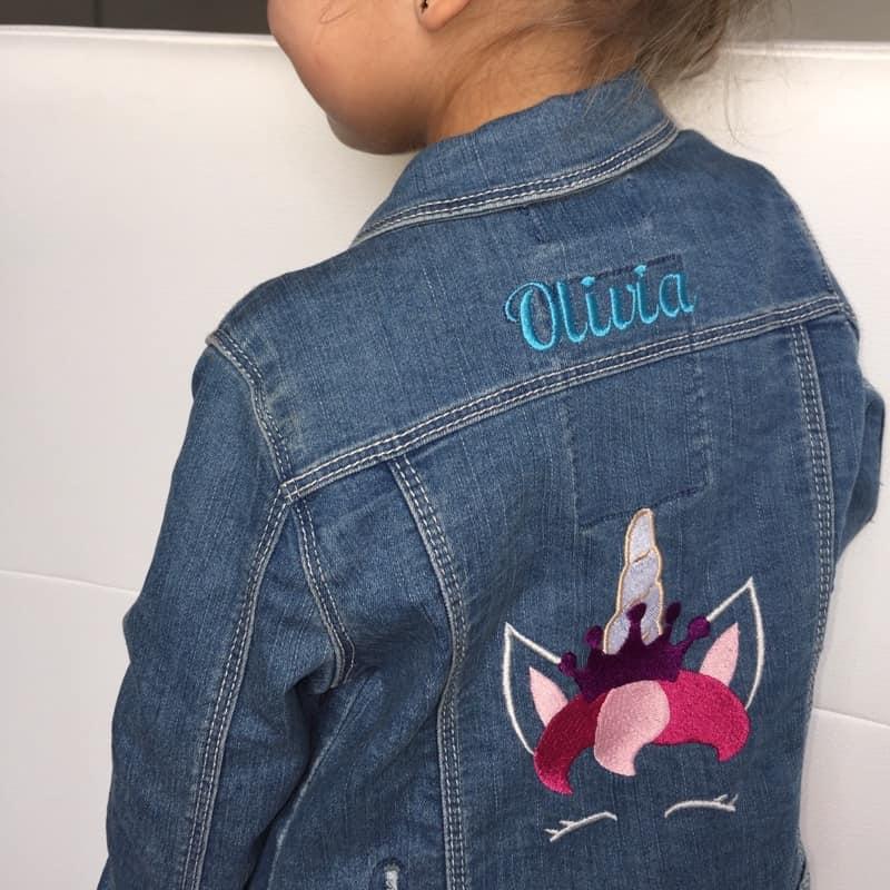 Embroidered jacket with Unicorn design